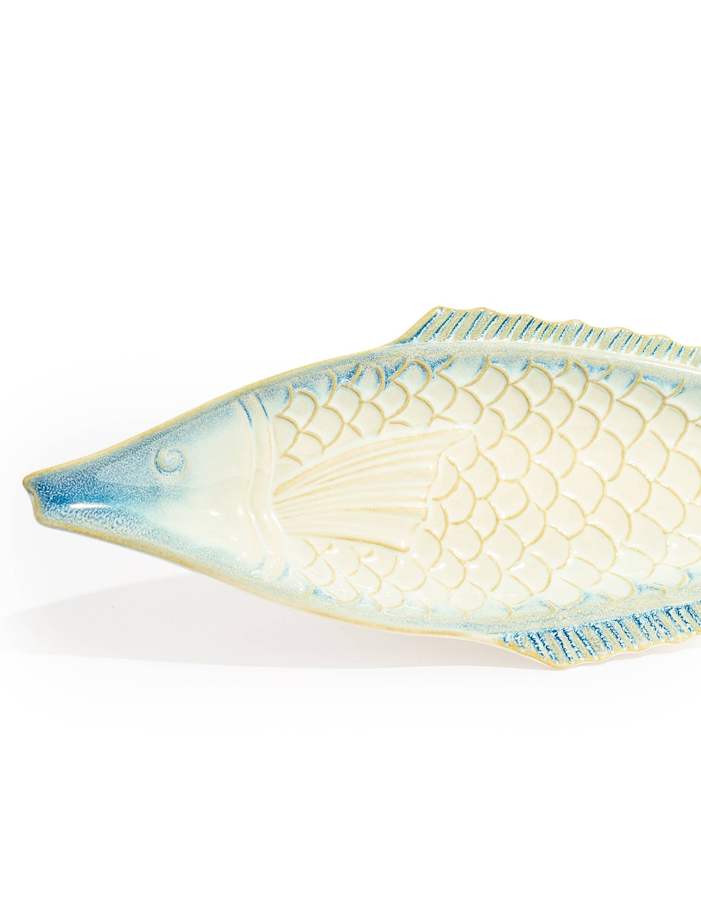 Blue & White Ceramic Fish Dish