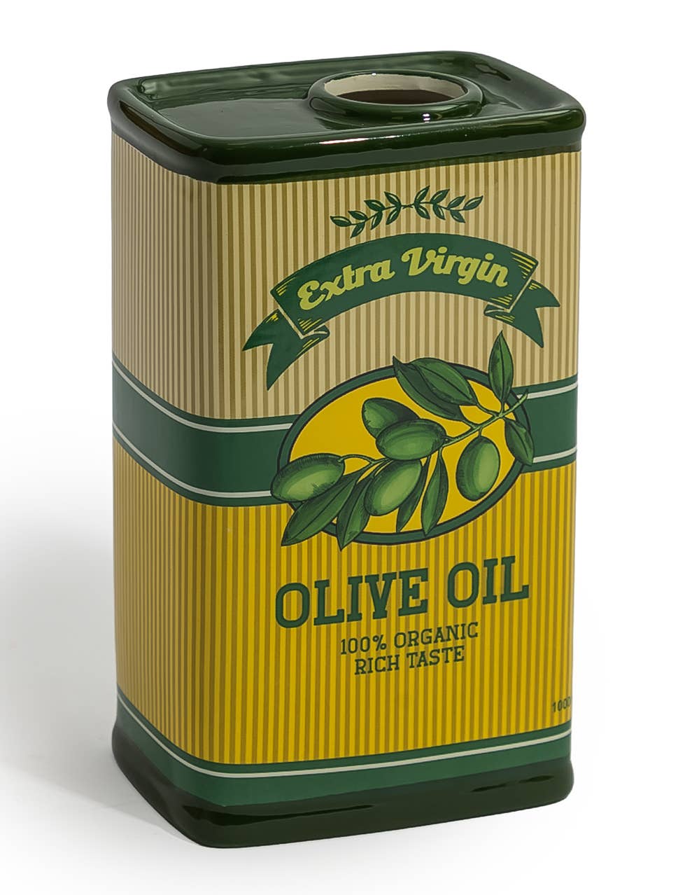 Retro Olive Oil Drum Ceramic Vase
