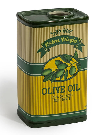Retro Olive Oil Drum Ceramic Vase
