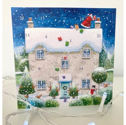 Christmas House Advent Calendar Card