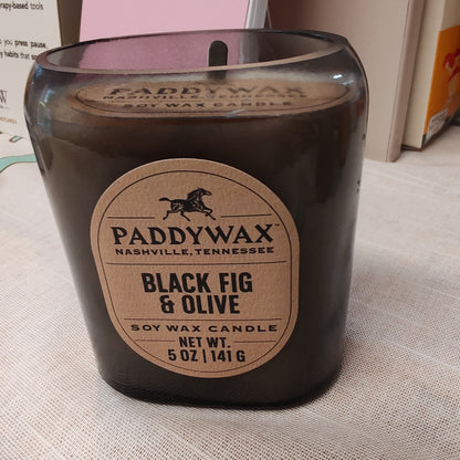 Vista glass candle black fig scent.