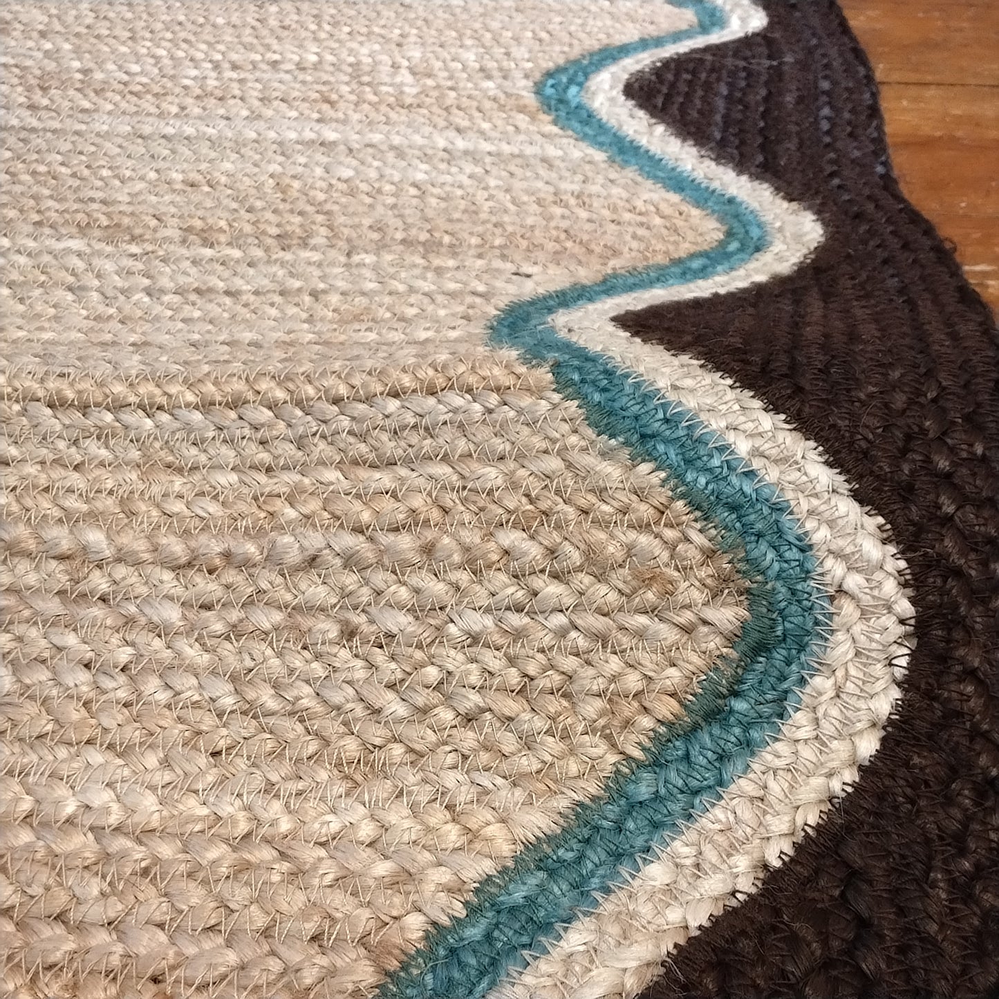 Cocoa Wave Jute Rug -  3 x 5 (92 x 152 cm)rectangle
