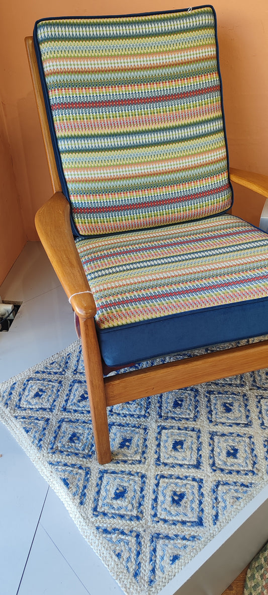 Cintique lounge chair with Ian Sanderson fabric