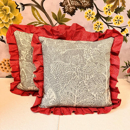 Adam & Eve Handmade Luxury Cushion – Limited Edition British Illustration | Bates Upholstery