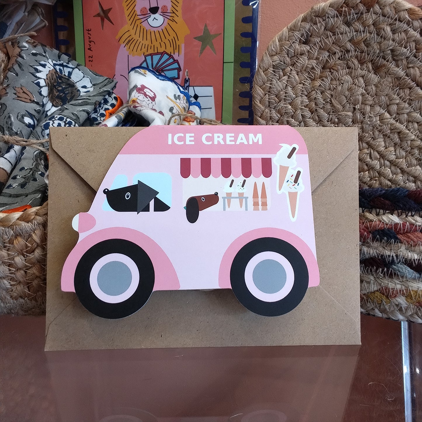 Ice Cream Van Shaped Card