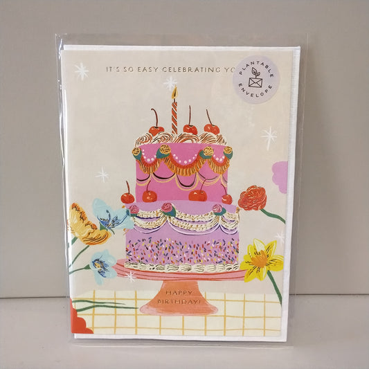 Cherry Cake Greeting Card