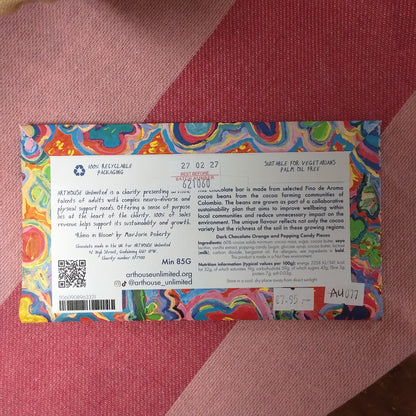 Rhino In Bloom Dark Chocolate Bar