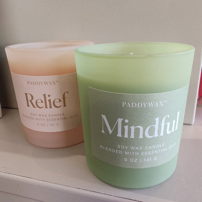 Wellness essential oils scented candle. 7oz. Mindful