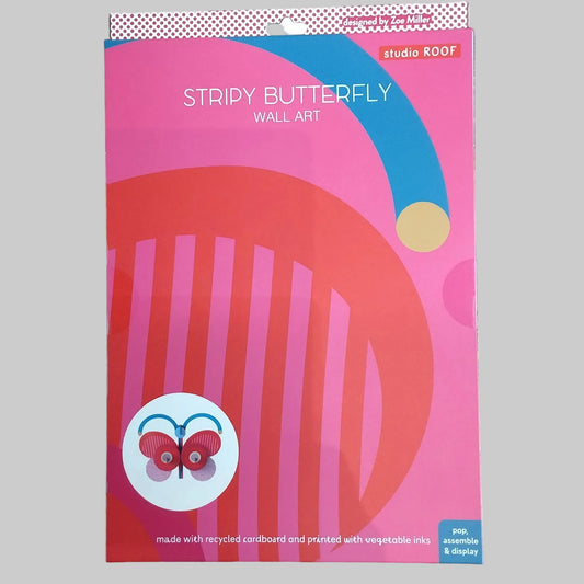 Stripy Butterfly Wall Art
