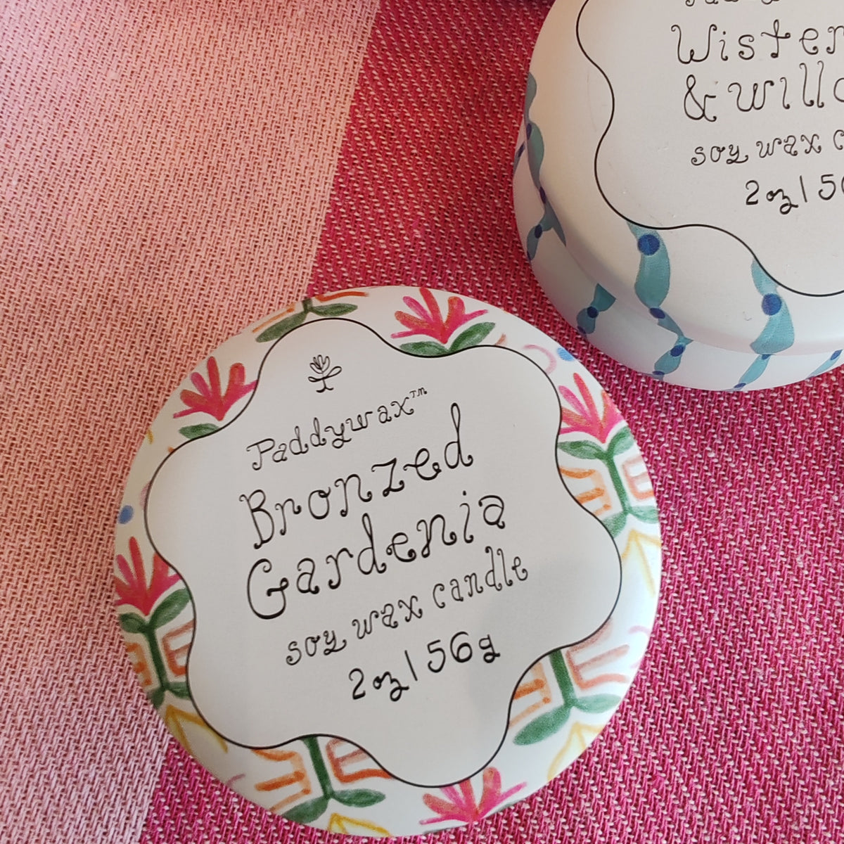 Bronzed Gardenia mini soy wax candle