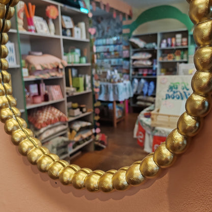 Gold leaf Bobbin mirror