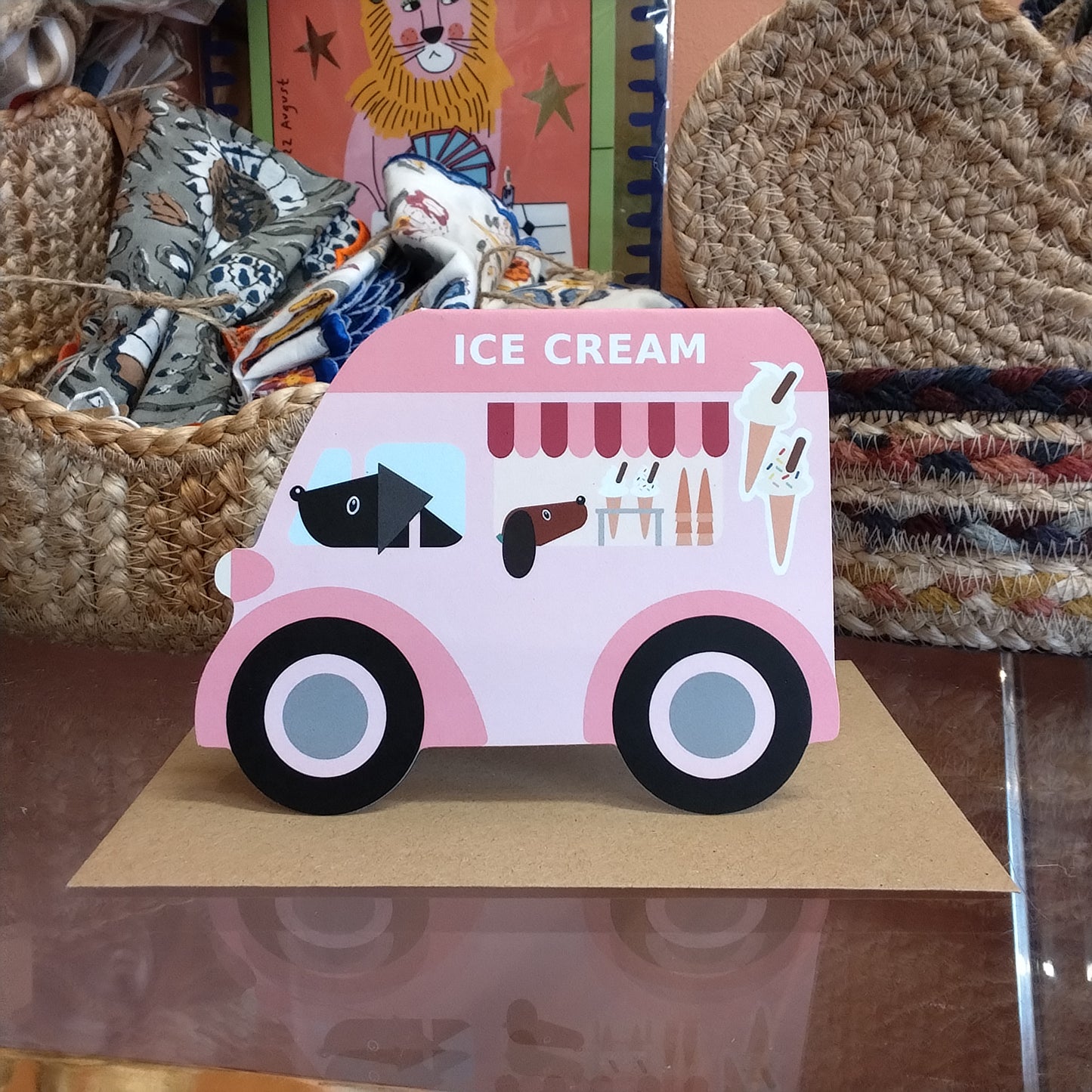 Ice Cream Van Shaped Card