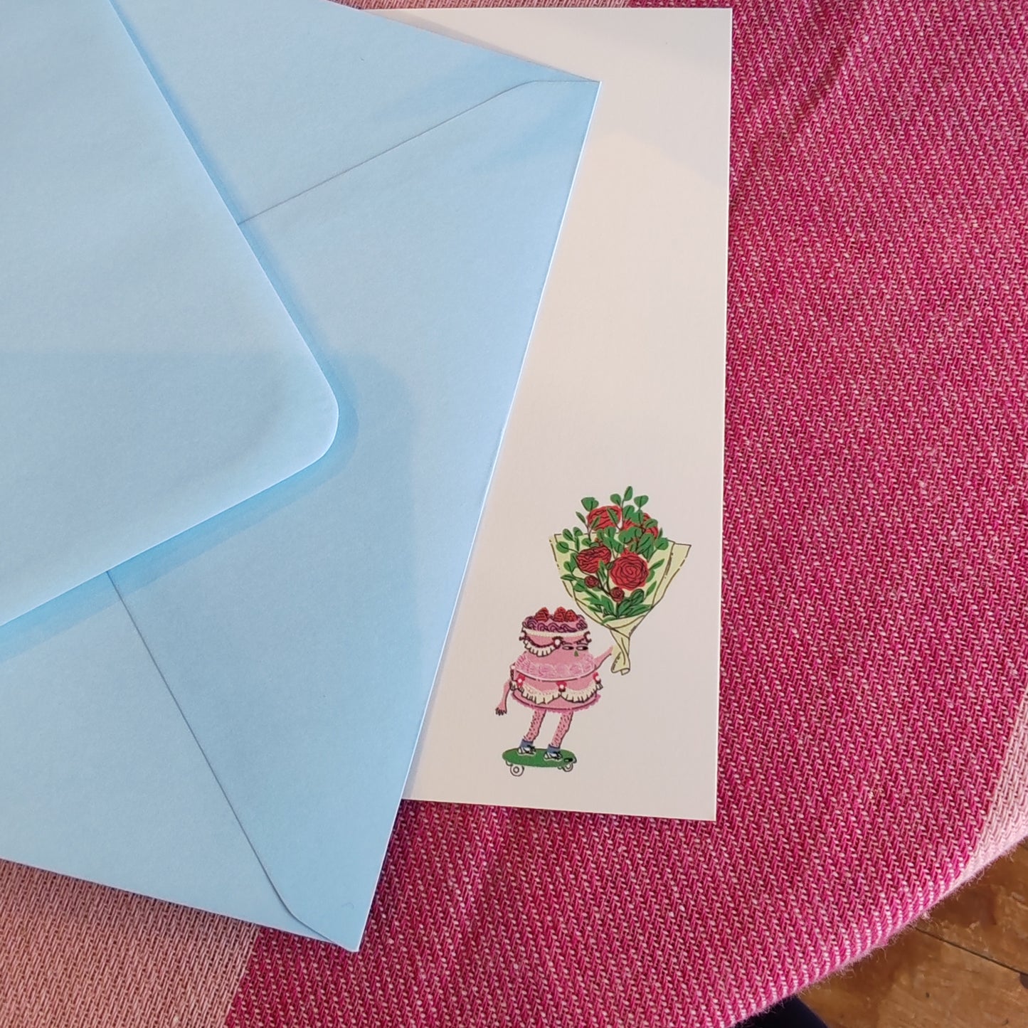 Skateboarding cake happy birthday greeting card