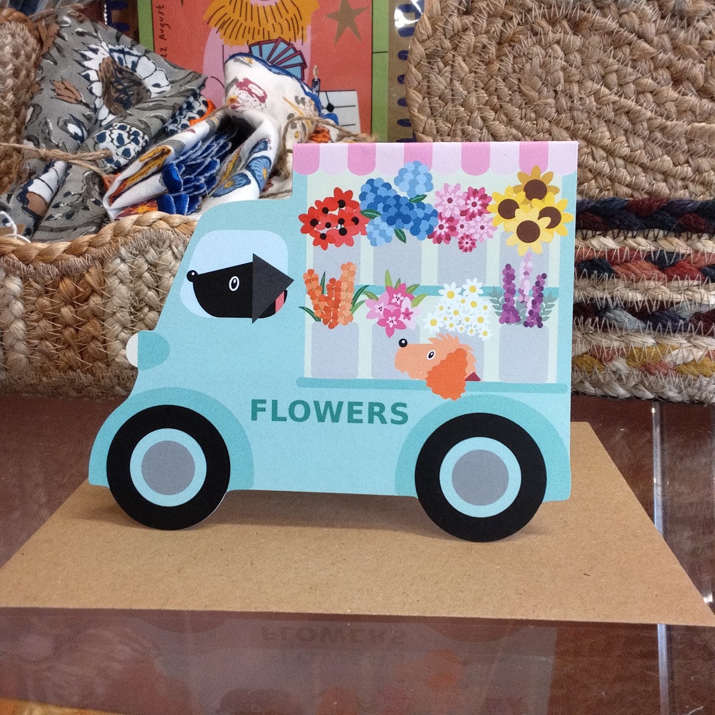 Flower Van Shaped Card