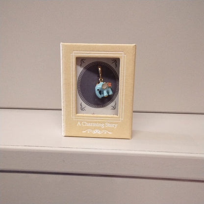 Blue Elephant Bracelet Charm