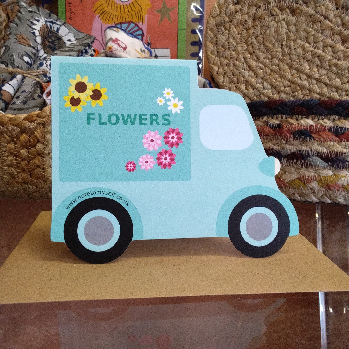 Flower Van Shaped Card