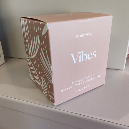 Wellness essential oil scented candle. 5oz. Vibes