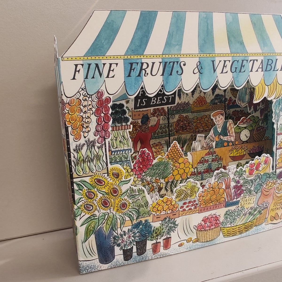 Fruit and Veg shop design Greeting card