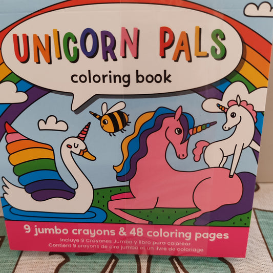 Carry along Colouring book with crayons "unicorn pals"