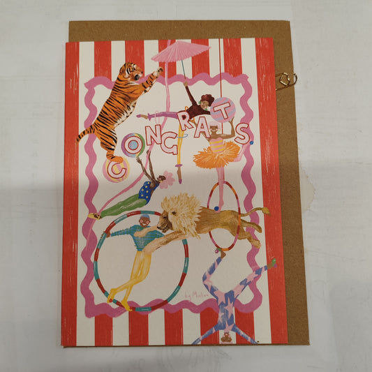 Congrats circus greeting cards