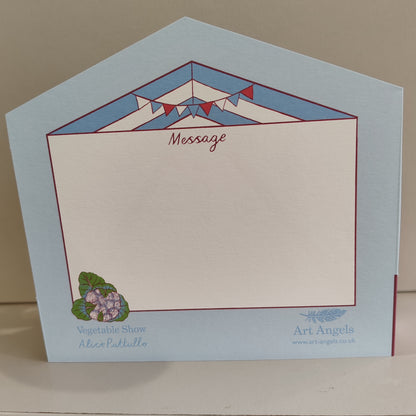 Gardener vegetable show greeting card