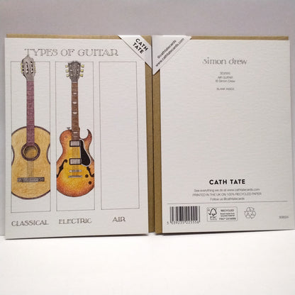 Air Guitar - Types of Guitar Greeting Card