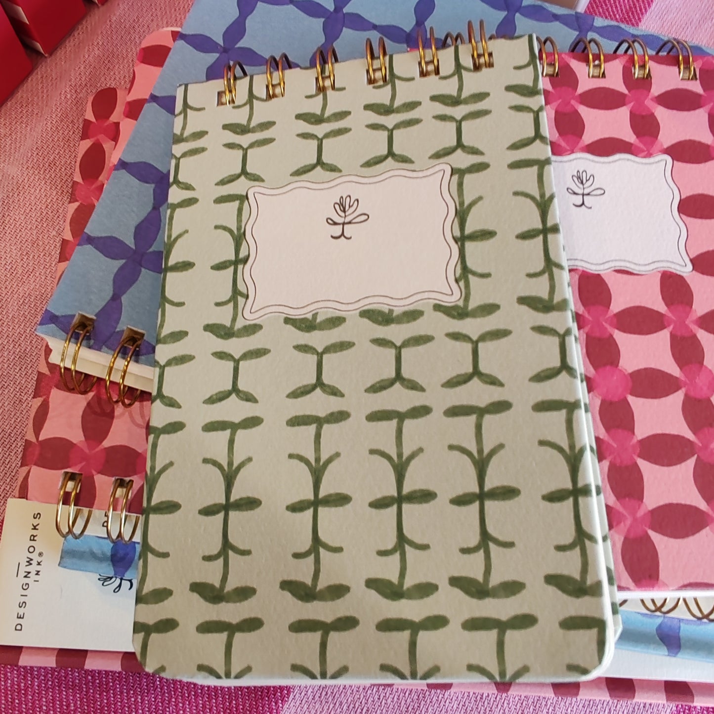 Green Vine design pocket notebook