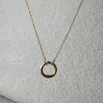 Spring Ring Necklace, Charm Chains