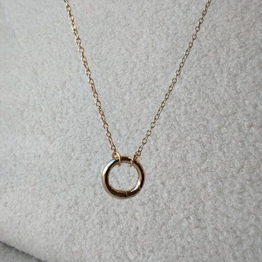Spring Ring Necklace, Charm Chains