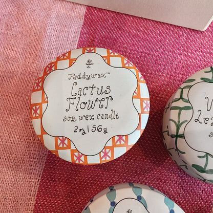 Cactus flower mini soy wax candle