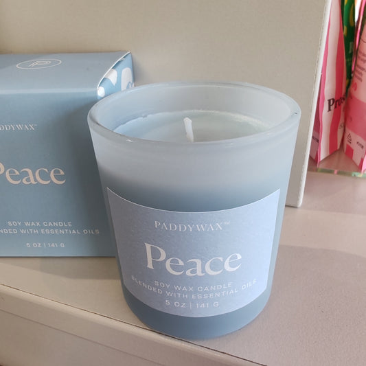 Wellness Essential Oils candle. 5oz. Peace