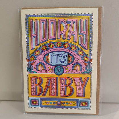 Hooray it's a baby. Greeting card