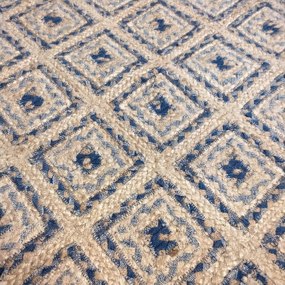 Denim Mosaic Jute Rug - rectangle 2’3 x 4’ (69cm x 122cm)