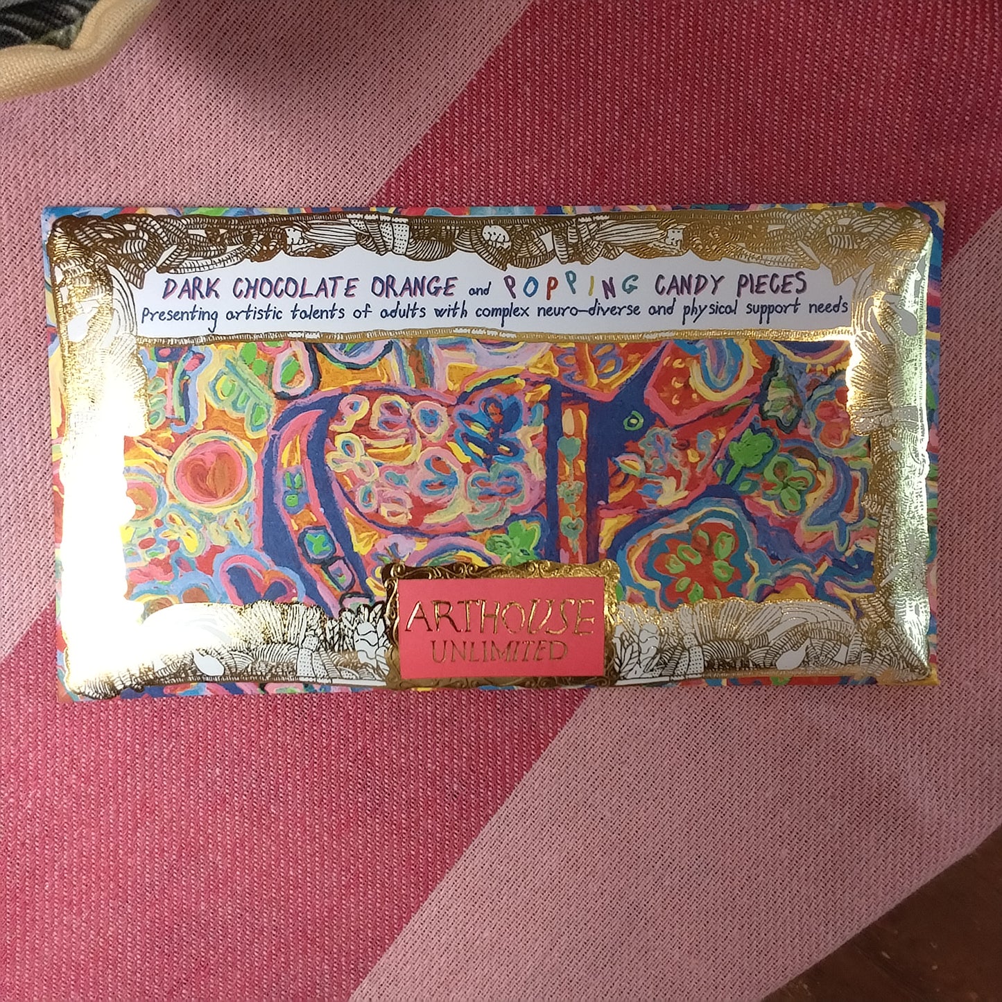 Rhino In Bloom Dark Chocolate Bar