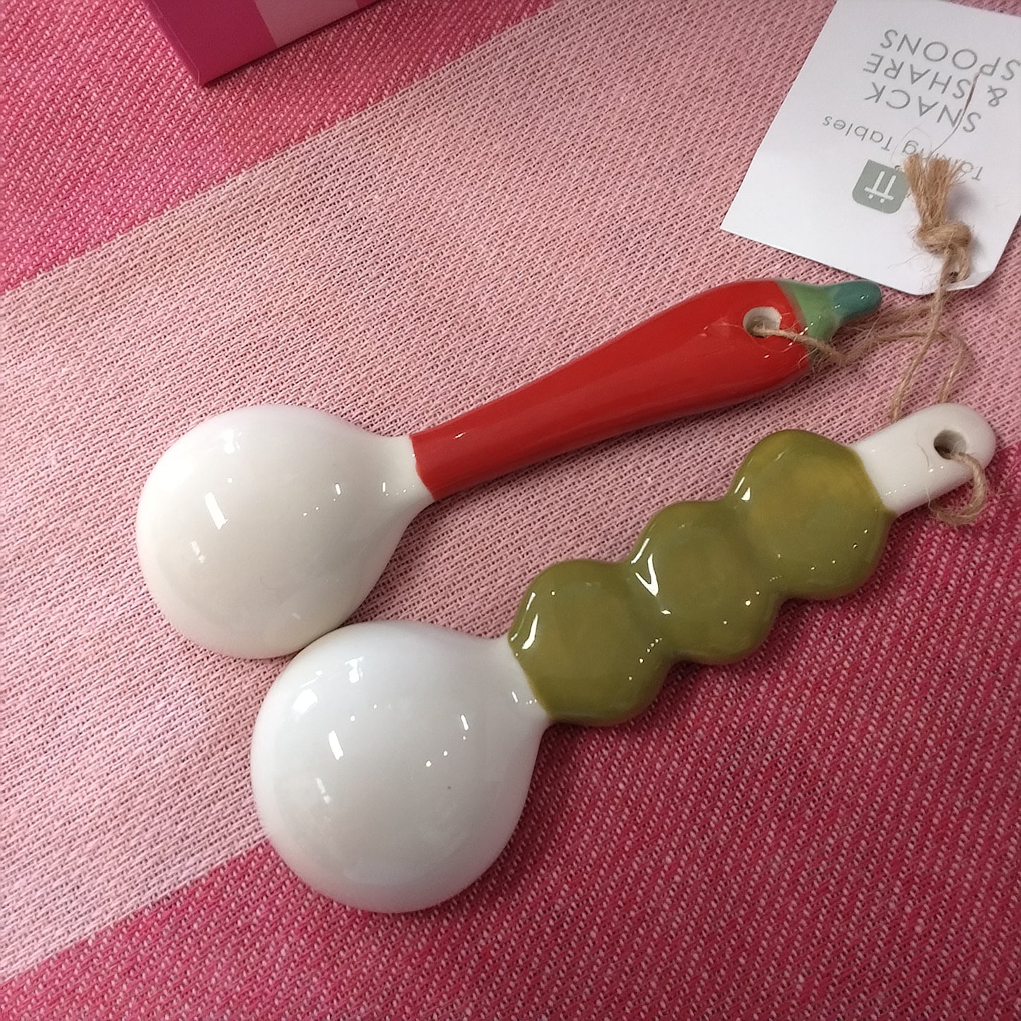 Bon Appetit, Ceramic Spoons, Olive and Chilli, PK, Snack and Share Spoons