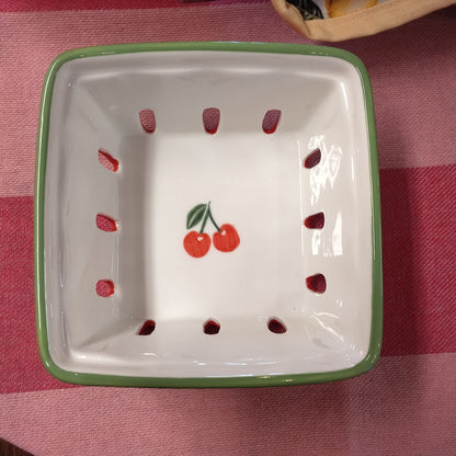 Ceramic Punnet, fruit decoration