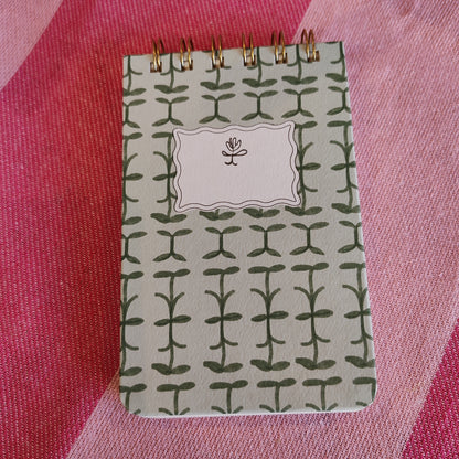 Green Vine design pocket notebook