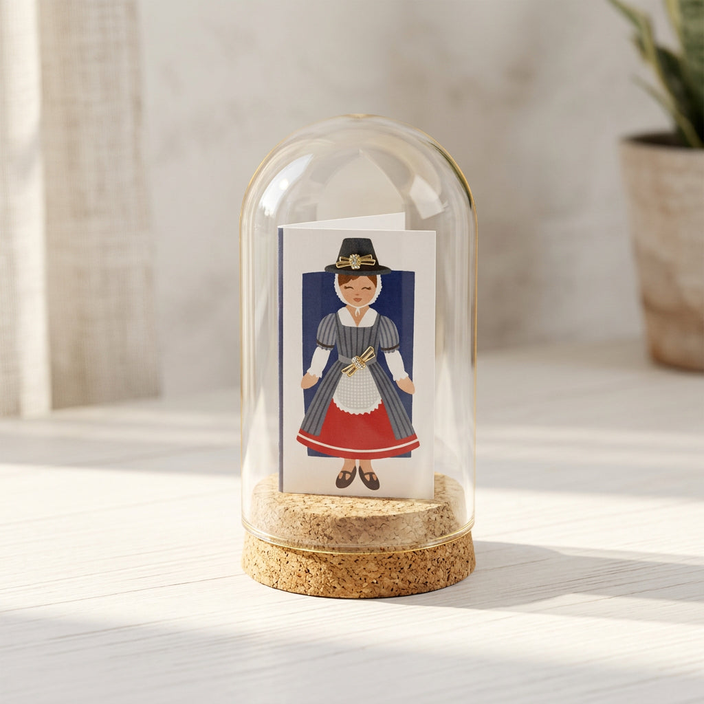 Kinfolk Welsh Dancer Blue Coat with Gold Earrings