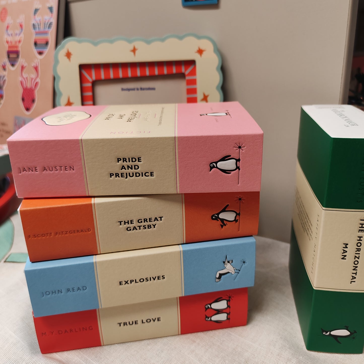 Decorative matches in style of the book, The Great Gatsby