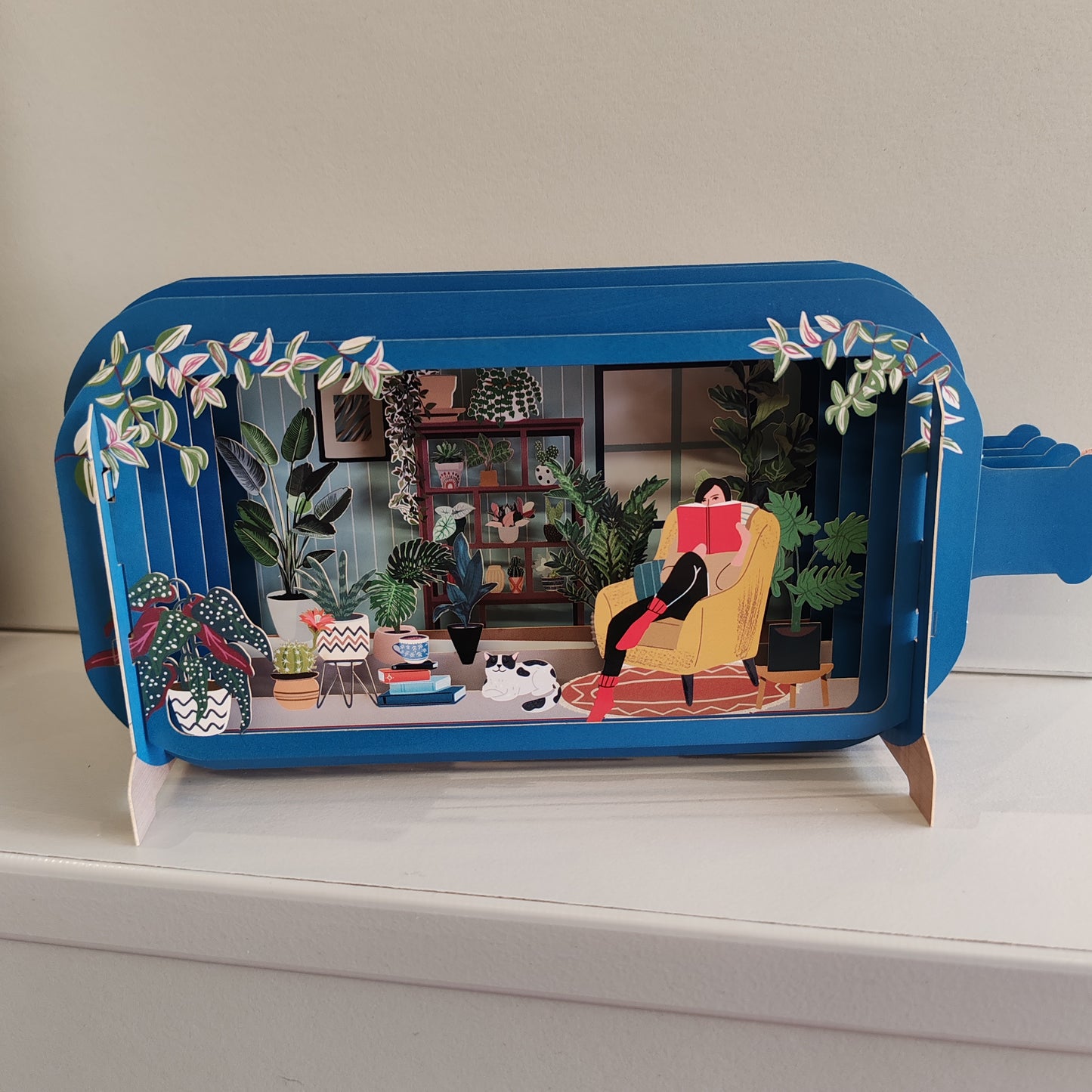 Message in a Bottle greeting card. Book lovers