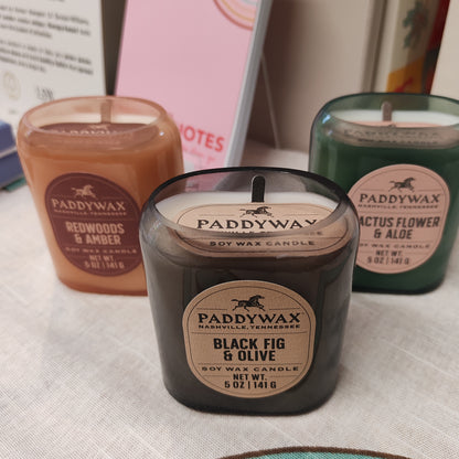Vista glass candle black fig scent.