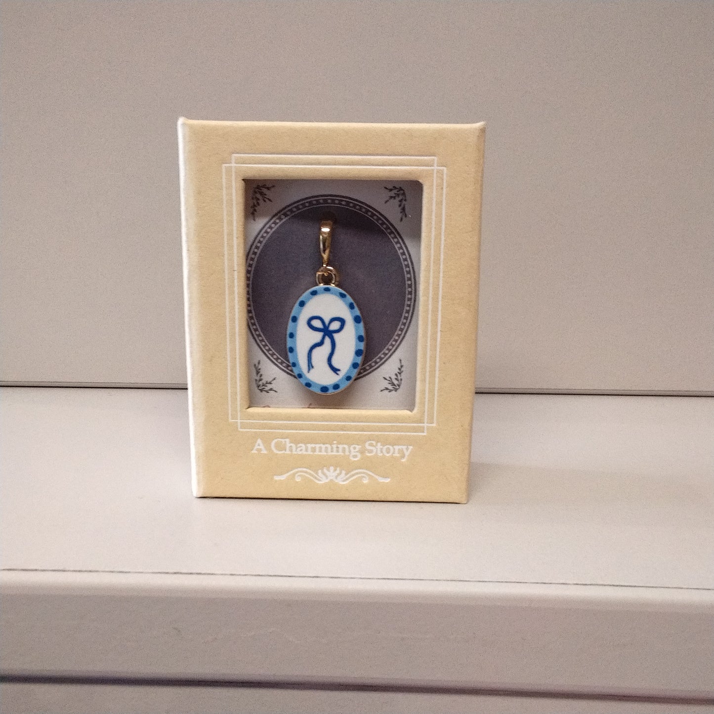 Blue Bow Bracelet Charm
