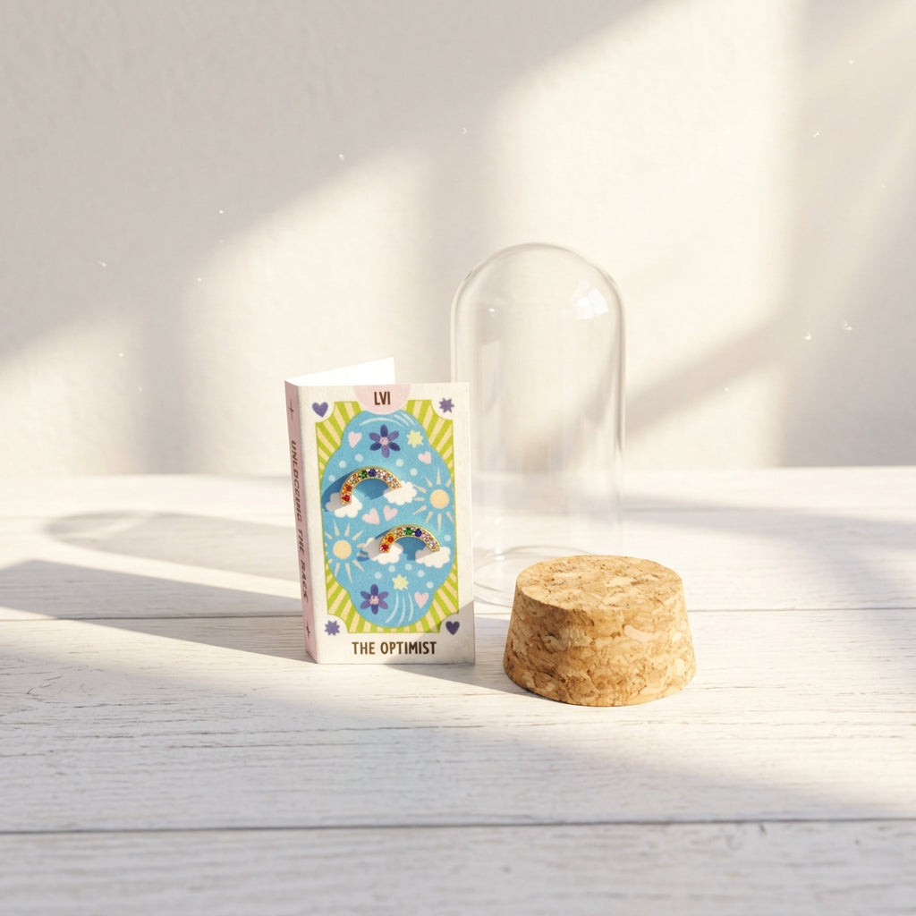 The Optimist Colourful Rainbow Earrings - Gold
