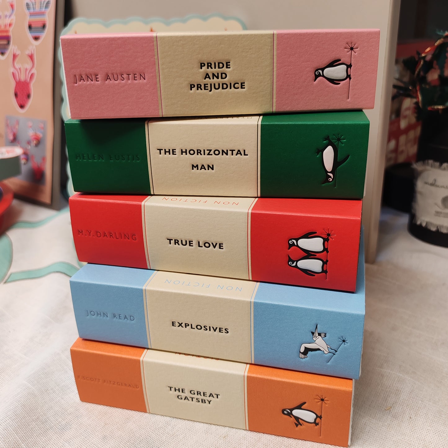 Reading book decorative box Matches, The Horizontal Man