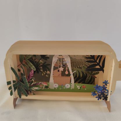 Message in a bottle greeting card. New baby