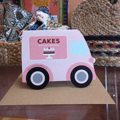 Cake Van Shaped Card