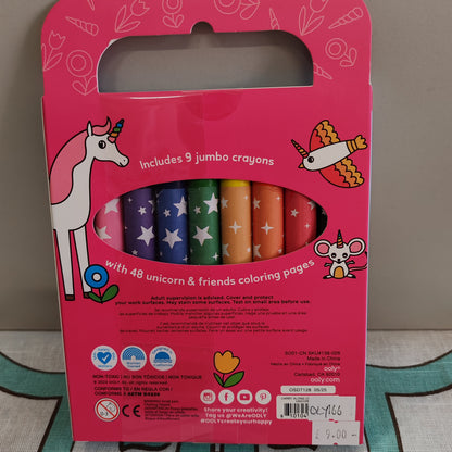 Carry along Colouring book with crayons "unicorn pals"