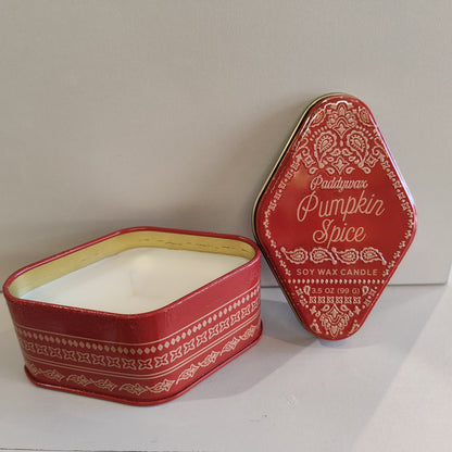 Pumpkin Spice Station Tin Soy Candle