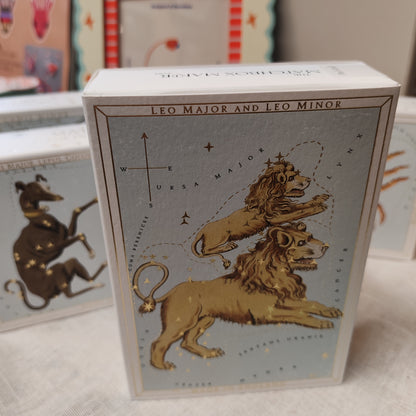 Decorative box Matches astrology style with gold foil.