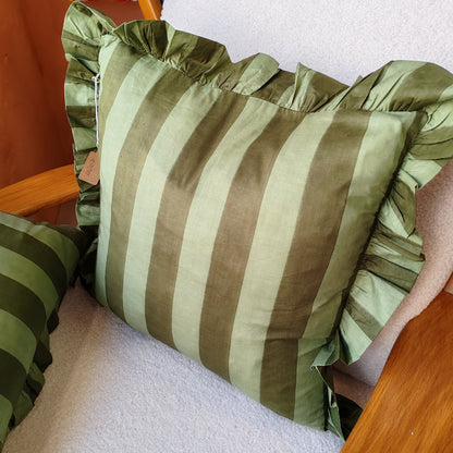 Leopard floral print cushion
